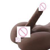 Omyhoney Shemale lifelike size silicone sex doll black color torso love doll for sexy solid male dildo penis sex toys from Automatic Woman